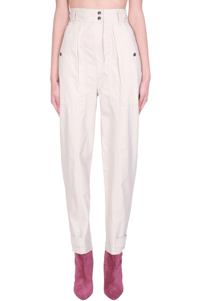 Isabel Marant Étoile Rowina Pants In Beige Cotton In Ecrù | ModeSens