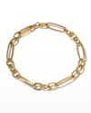 Roberto Coin Yellow Gold Alternating Long And Short Oval Link Bracelet