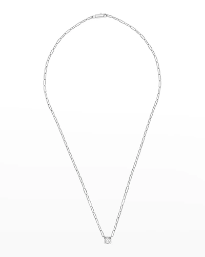 Dinh Van White Gold Le Cube Large Diamond Pendant Necklace