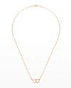 DINH VAN ROSE GOLD R9 DOUBLE COEURS HEART CHAIN NECKLACE