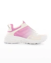 Givenchy Giv 1 Light White And Pink Degradé Letather Sneakers In White Pink