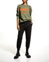 Alexander Mcqueen Green Cotton Sweatshirt With Logo Print In Rope/orang