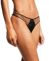 Kiki De Montparnasse Minx Silk Thong In Black