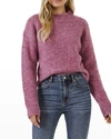 English Factory Round-neck Knit Sweater In Purple