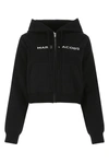 Marc Jacobs Black 'the Cropped Zip Hoodie' Hoodie