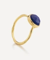 MONICA VINADER 18CT GOLD PLATED VERMEIL SILVER SIREN LAPIS STACKING RING