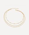 Monica Vinader Layered Chain Link Necklace In Gold