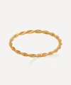 MONICA VINADER 18CT GOLD PLATED VERMEIL SILVER CORDA SKINNY RING
