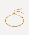 MONICA VINADER 18CT GOLD PLATED VERMEIL SILVER CORDA FINE CHAIN FRIENDSHIP BRACELET