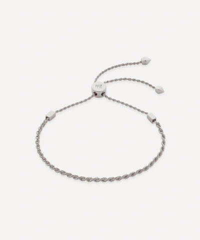 Monica Vinader Silver Corda Fine Chain Friendship Bracelet
