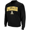 Colosseum Men's Black Appalachian State Mountaineers Arch Logo Crew Neck Sweatshirt In Black