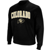 Colosseum Men's Colorado Buffaloes Arch & Logo Crew Neck Sweatshirt In Black