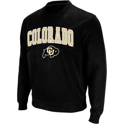 Colosseum Men's Colorado Buffaloes Arch & Logo Crew Neck Sweatshirt In Black