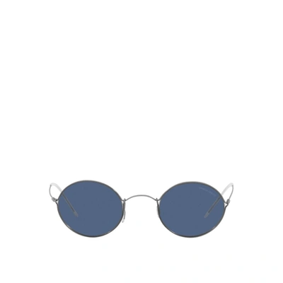 Giorgio Armani Ar6115t Grey Sunglasses In Dark Blue