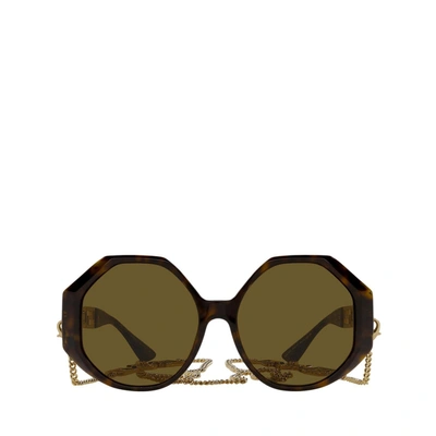 Versace Ve4395 Havana Sunglasses In Brown