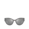 VERSACE VERSACE VE2234 TRANSPARENT GREY MIRROR SILVER FEMALE SUNGLASSES