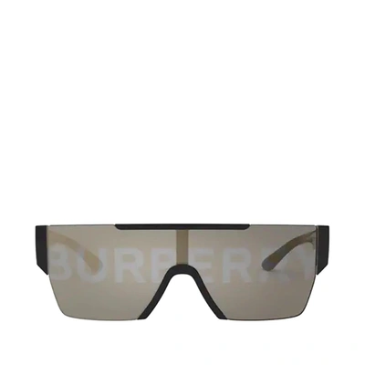 Burberry 138mm Logo Shield Sunglasses In Black