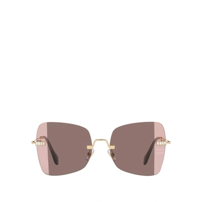 MIU MIU MIU MIU MU 50WS PALE GOLD FEMALE SUNGLASSES