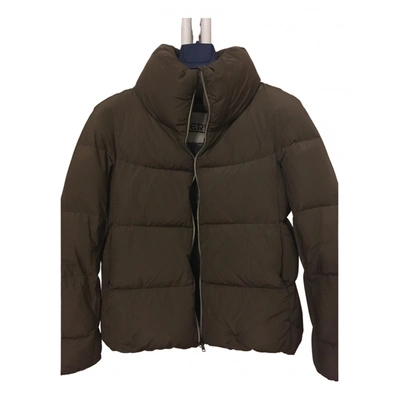 Pre-owned Herno Puffer In Brown