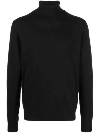 Manuel Ritz Roll-neck Knit Jumper In Black