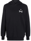 Philipp Plein Skeleton-print Pullover Hoodie In Black