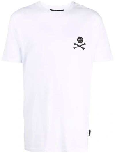 Philipp Plein Skeleton Print T-shirt In White