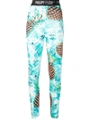 Philipp Plein Pineapple Skied Leggings In Green