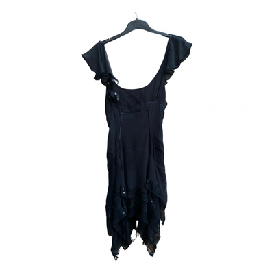 Pre-owned Jenny Packham Silk Mid-length Dress In Black