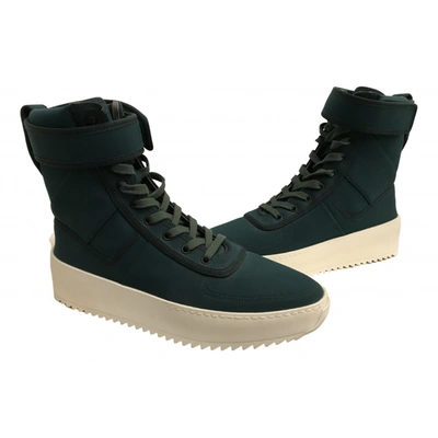 Pre-owned Fear Of God Cloth High Trainers In Green