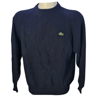 Pre-owned Lacoste Wool Pull In Blue