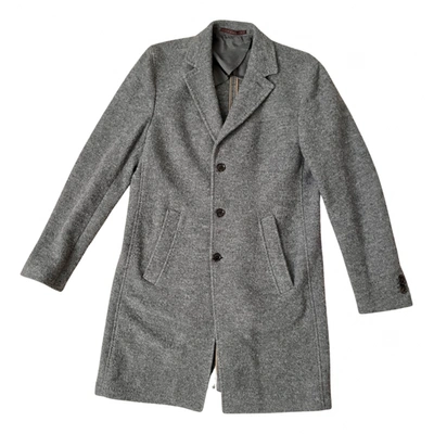 Pre-owned Windsor Wool Coat In Grey