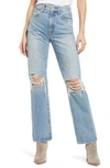 Slvrlake London High Waist Straight Leg Jeans In Long Time Coming