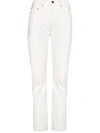 Wardrobe.nyc High-waisted Straight-leg Jeans In White