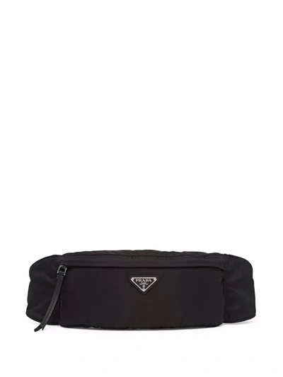 Prada Re-nylon Belt Bag In Black