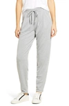 Hue Wearever Curbside Pleated Drawstring Pants In Heather Grey