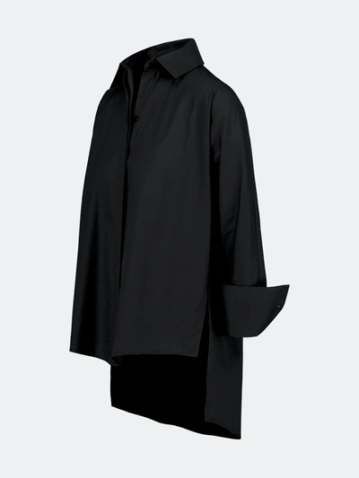 Void/əv/color Cotton Oversized Dolman Shirt In Black