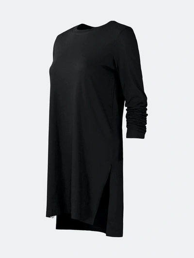 Void/əv/color Cotton Modal Tunic In Black