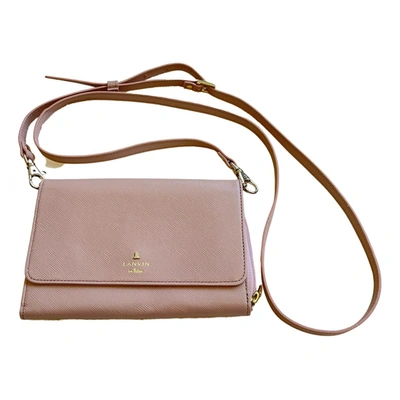 Pre-owned Lanvin Leather Crossbody Bag In Pink