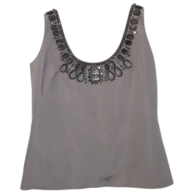 Pre-owned Dior Silk Camisole In Grey