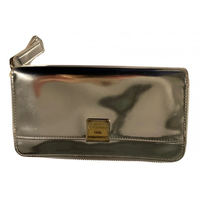 Pre-owned Dsquared2 Leather Wallet In Silver