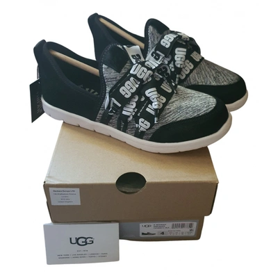 Pre-owned Ugg Cloth Trainers In Black