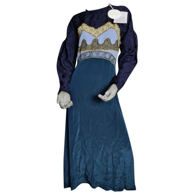 Pre-owned Chloé Silk Maxi Dress In Blue