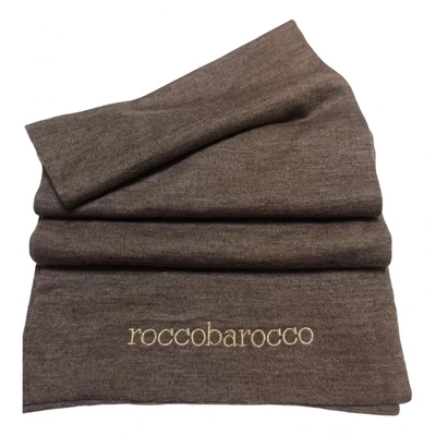 Pre-owned Roccobarocco Wool Scarf In Brown