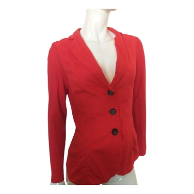 Pre-owned Marc Cain Blazer In Red