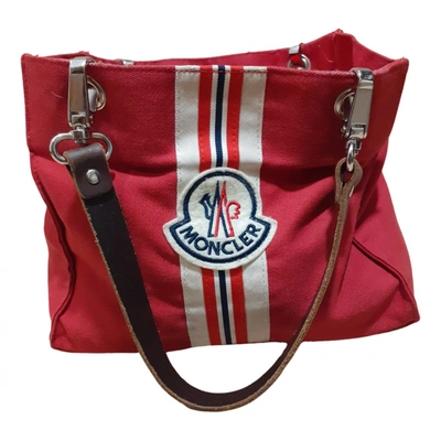 Pre-owned Moncler Cloth Handbag In Red