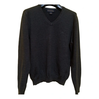 Pre-owned Brooks Brothers Wool Pull In Anthracite