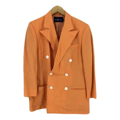 Pre-owned Ralph Lauren Linen Vest In Orange
