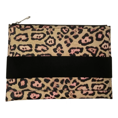 Pre-owned Givenchy Leather Clutch Bag In Multicolour