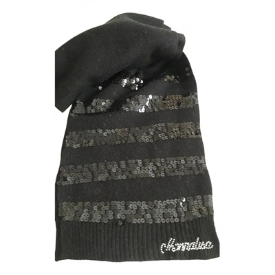 Pre-owned Monnalisa Wool Scarf In Black