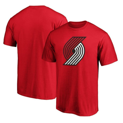 Fanatics Men's Red Portland Trail Blazers Primary Team Logo T-shirt